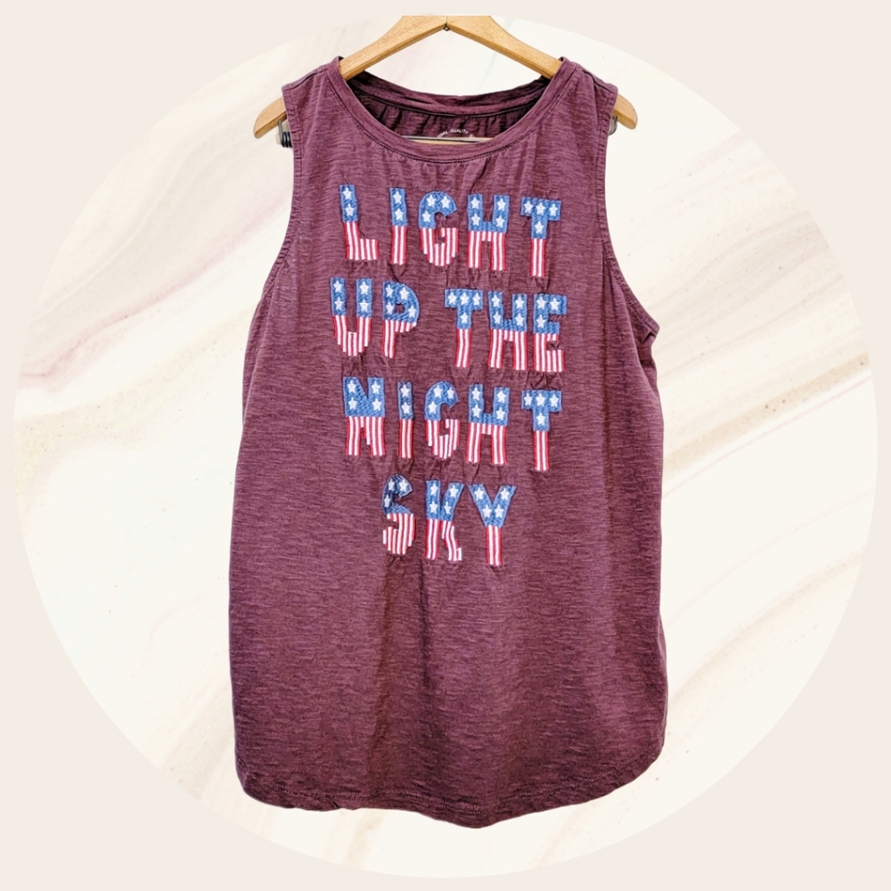 ✨3/$12 Lucky Brand Patriotic Tank size Large